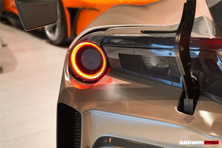 2015-2020 Ferrari 488 GTB Challenge Evo Modena Style Rear Bumper With Deck Lid Wing & Diffuser & Wing
