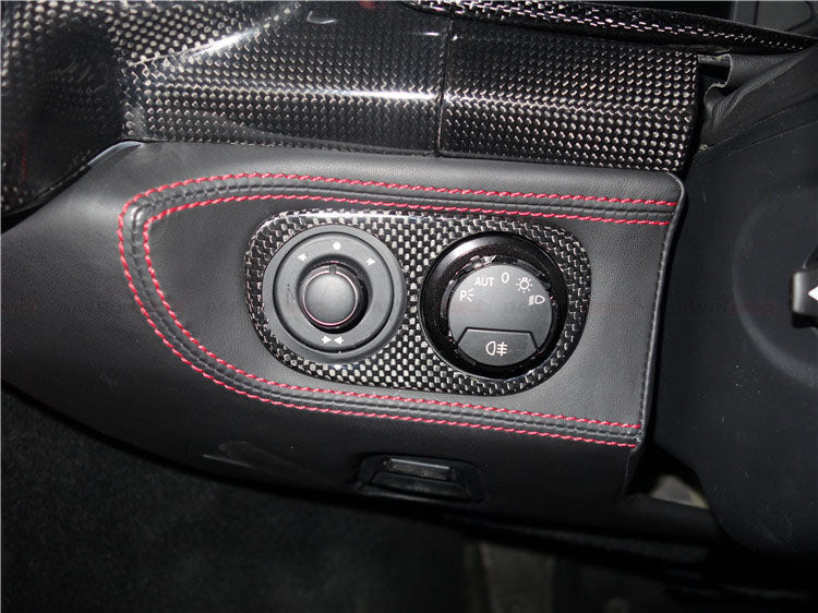 2010-2015 Ferrari 458 Dry Carbon Fiber Light Switch Cover DarwinPRO (OE) Fits Italia, Spider, Speciale