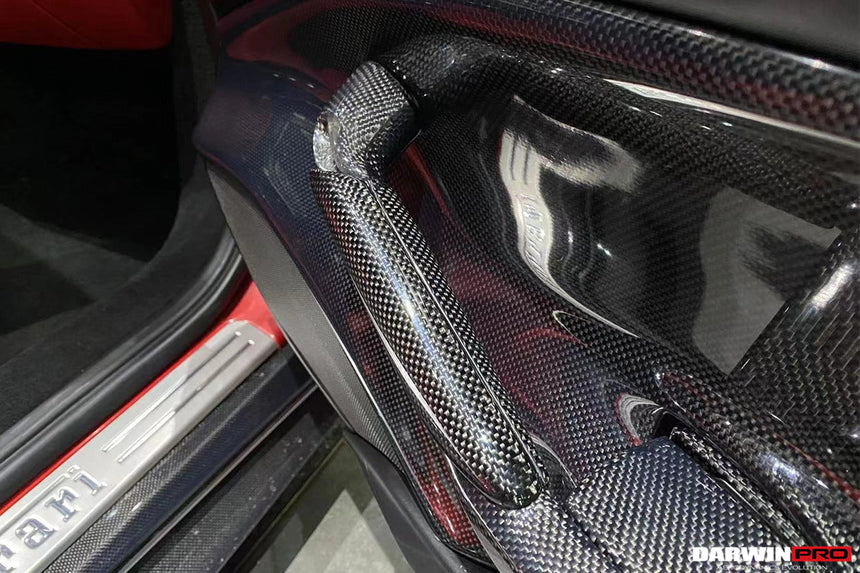 2015-2020 Ferrari 488 GTB & Spider Carbon Fiber Door Handle Interior