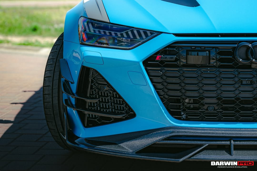 2019-UP Audi RS6 Avant C8 | RS7 Quattro Carbon Fiber Front Canards - DarwinPRO (iMP)