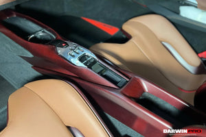 2022-2026 Ferrari 296 GTB & GTS (Type F171) OE Style Dry Carbon Fiber Center Control Surround Panel Rear End