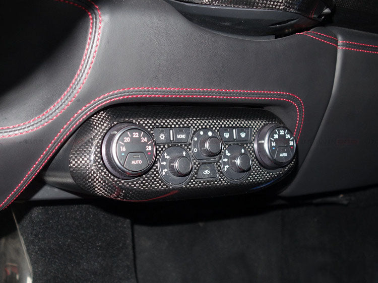 2010-2015 Ferrari 458 Dry Carbon Fiber AC Control Panel Cover DarwinPRO (OE) Fits Italia, Spider, Speciale