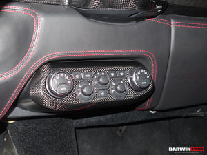 2010-2015 Ferrari 458 Dry Carbon Fiber AC Control Panel Cover DarwinPRO (OE) Fits Italia, Spider, Speciale
