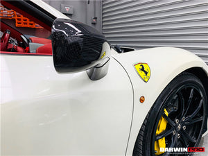 2010-2015 Ferrari 458 Dry Carbon Fiber Mirror Housing Repalcement DarwinPRO (OE) Fits Italia, Spider, Speciale