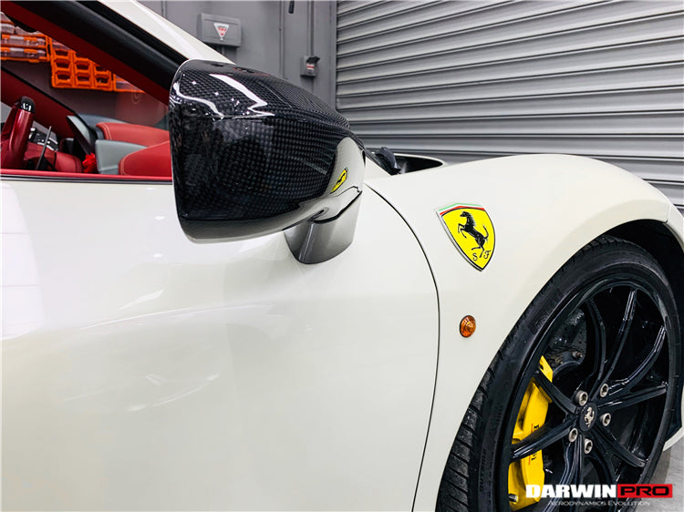 2010-2015 Ferrari 458 Dry Carbon Fiber Mirror Housing Repalcement DarwinPRO (OE) Fits Italia, Spider, Speciale