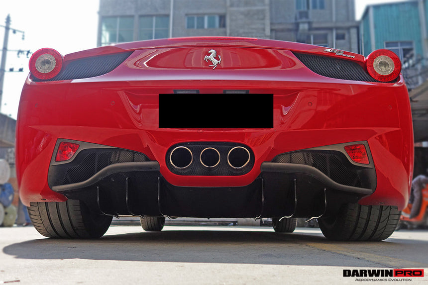 2010-2015 Ferrari 458 Italia Spider Carbon Fiber Rear Diffuser DarwinPRO (OE)