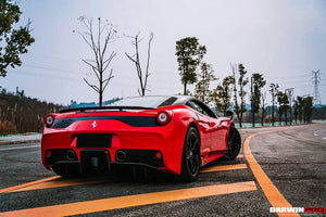 DarwinPRO 2013-2015 Ferrari 458 Speciale Rear Bumper with Diffuser with Lights