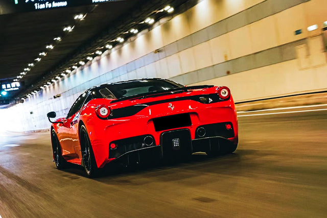 DarwinPRO 2013-2015 Ferrari 458 Speciale Rear Bumper with Diffuser with Lights