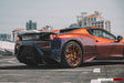 2010-2015 Ferrari 458 Spider BKSS Style Partial Carbon Fiber Rear Bumper And Fiber Trunk With Tail Light Cover