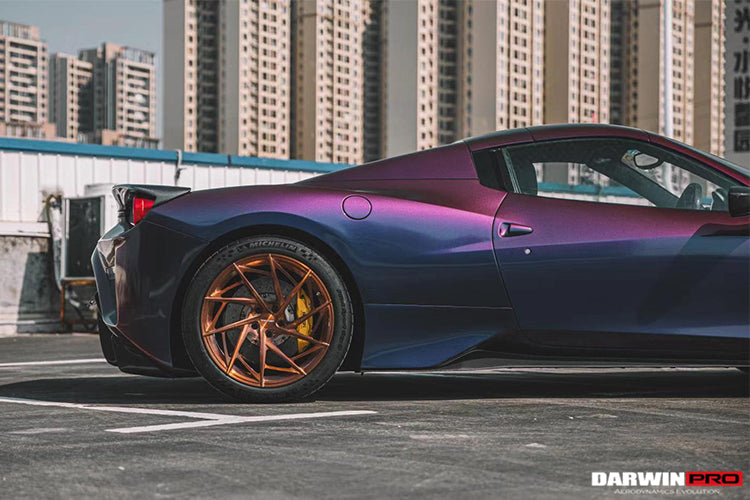 2010-2015 Ferrari 458 Spider BKSS Style Partial Carbon Fiber Rear Bumper And Fiber Trunk With Tail Light Cover
