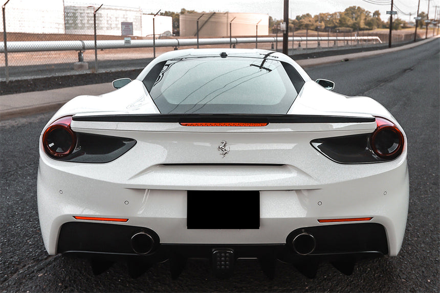 2015-2020 Ferrari 488 GTB Spyder Dry Carbon Fiber Rear Light Satellite Covers