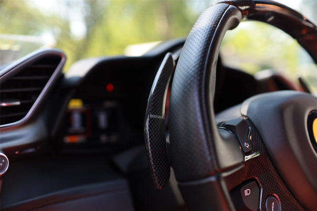 2015-2026 Ferrari Autoclave Carbon Fiber Paddle Shifters DarwinPRO (OE) | Fits F8, 488, Pista, 812, GTC4Lusso