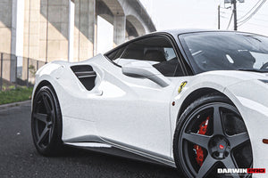 2015-2020 Ferrari 488 GTB & Spider Dry Carbon Fiber Side Air Intake Fins