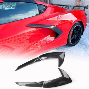 Dry Carbon Fiber Side Fender Vent for Chevrolet Corvette C8 20-22 2-Door Door Handle Cover