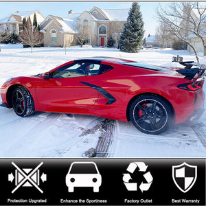 Dry Carbon Fiber Side Fender Vent for Chevrolet Corvette C8 20-22 2-Door Door Handle Cover