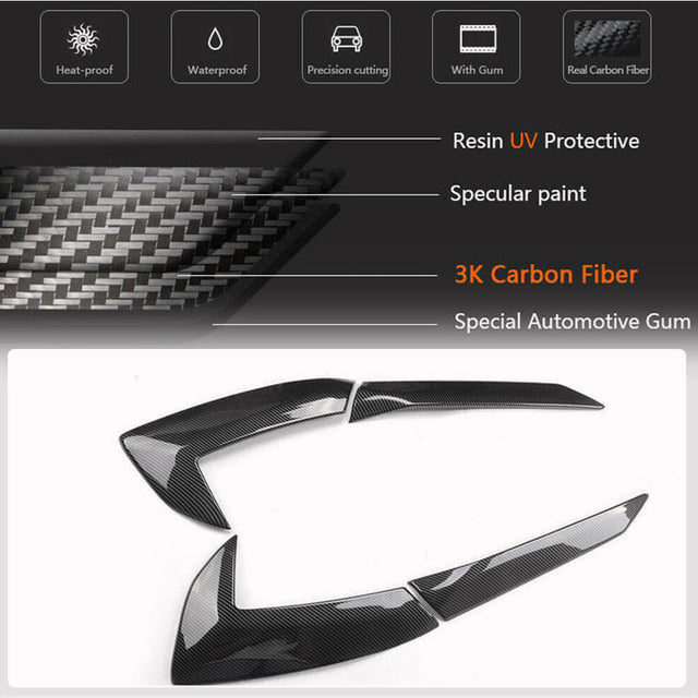 Dry Carbon Fiber Side Fender Vent for Chevrolet Corvette C8 20-22 2-Door Door Handle Cover