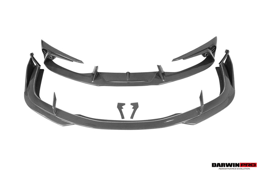 DarwinPRO 2022-2026 Ferrari 296 GTB & GTS Type F171 iMP Style Carbon Fiber Front Bumper Lip Splitter