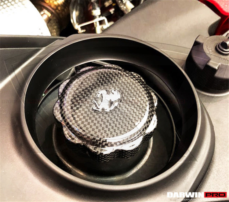 2010-2026 Ferrari (ALL MODELS) Autoclave Carbon Fiber Oil Cap cover DarwinPRO (OE)