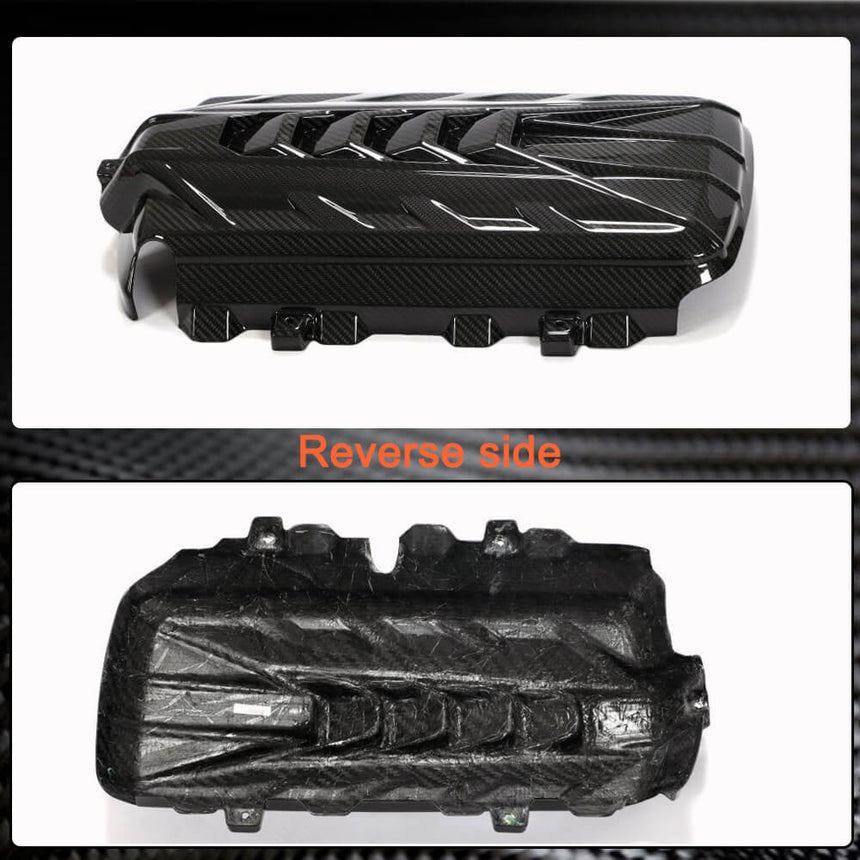 Chevrolet Corvette C8 2020-2022 Dry Carbon Fiber Engine Cover Engine Valve Cover Bonnet Hood Kit