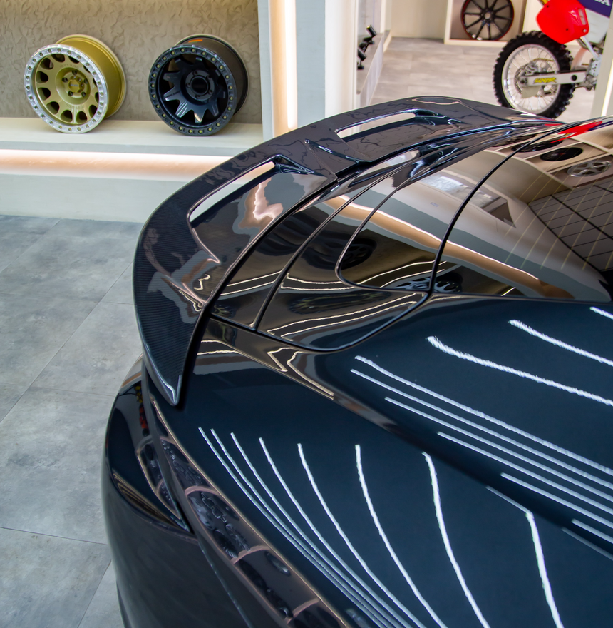 Porsche Taycan Carbon Fiber Rear Trunk DuckTail Spoiler