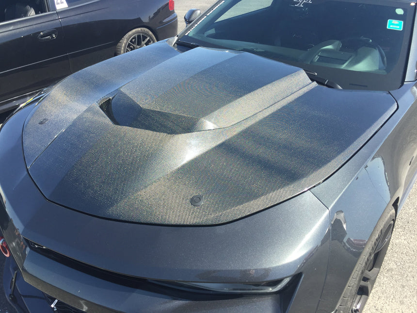 Type-AZ double sided carbon fiber hood for 2016-2024 Chevrolet Camaro