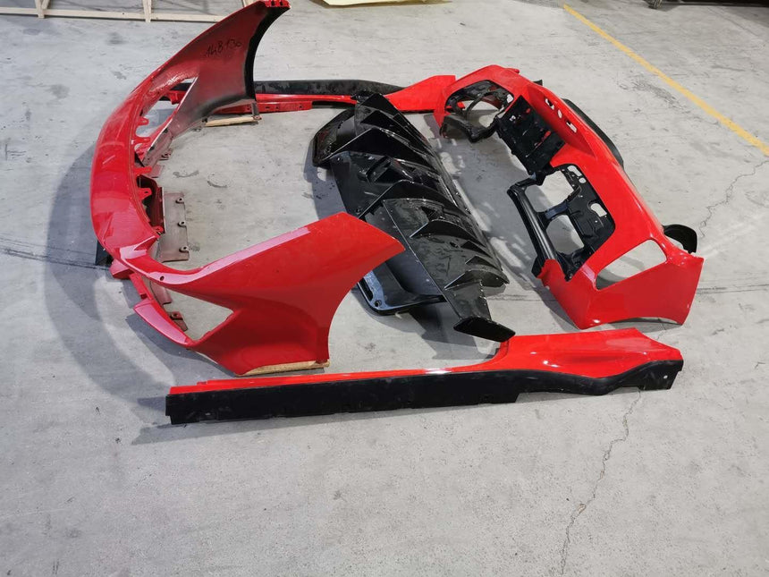 Dry Carbon Fiber Full Set Body Kit Front Bumper Rear Bumper Side Skirt For 488 GTB Pista Style