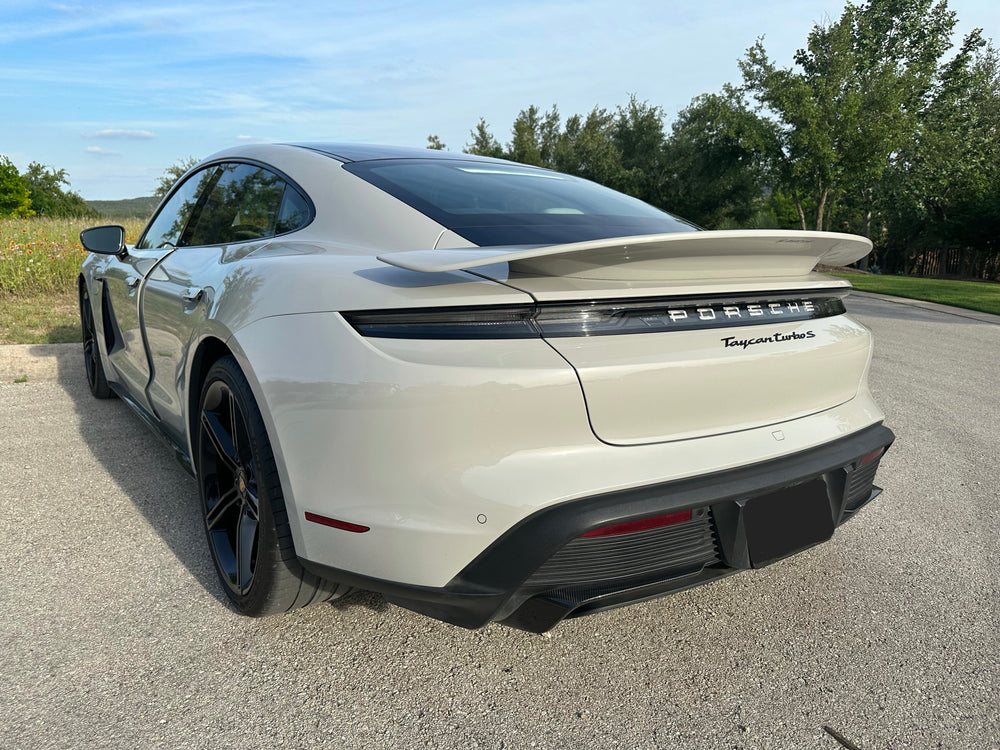 Porsche Taycan Dry Carbon Fiber Diffuser & Rear Side Blades - Zacoe ...