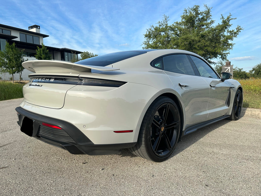 Porsche Taycan Dry Carbon Fiber Diffuser & Rear Side Blades - Zacoe