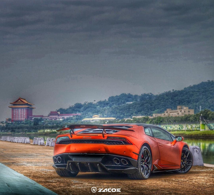 Lamborghini Huracan LP610 Dry Carbon Fiber Diffuser - Zacoe