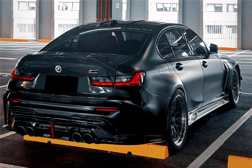 2021-UP BMW M3 G80 Sedan Only CS Style Dry Double Carbon Fiber Trunk
