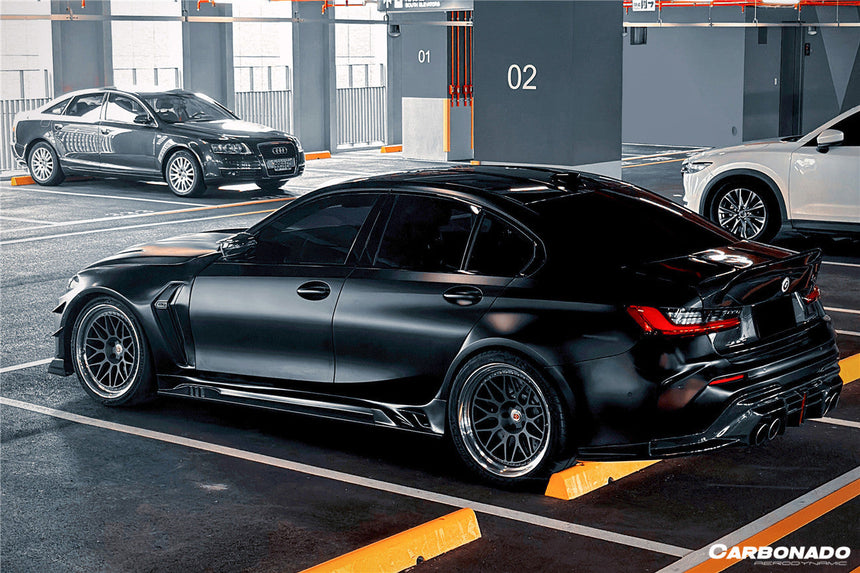 2021-UP BMW M3 G80 Sedan Only CS Style Dry Double Carbon Fiber Trunk