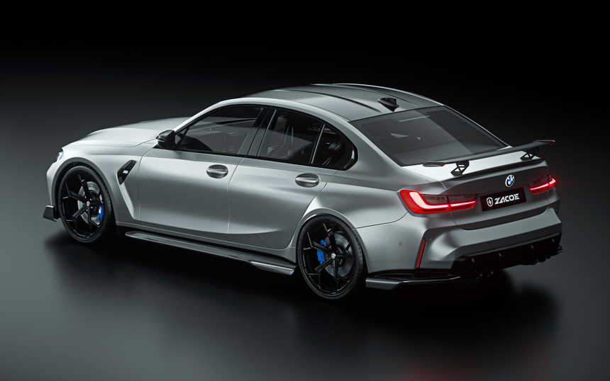 BMW M3 - G80 Dry Carbon Fiber Rear Side Blades - Zacoe