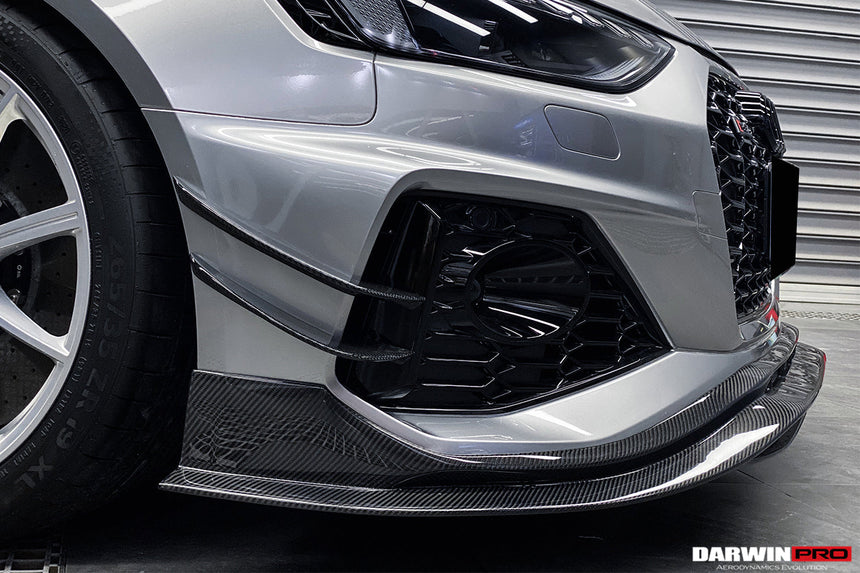 2020-2024 Audi RS4 B9.5 BKSS Style Carbon Fiber Front Bumper Canards