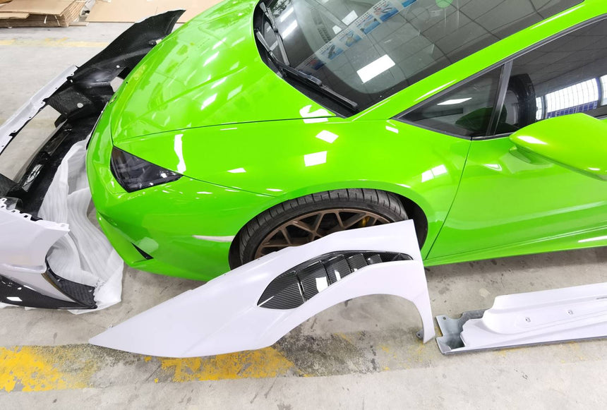 lamborghini huracan lp580  lp610 upgrade STO DRY Carbon kits front bumper rear bumper fender exhaust hood engine cover