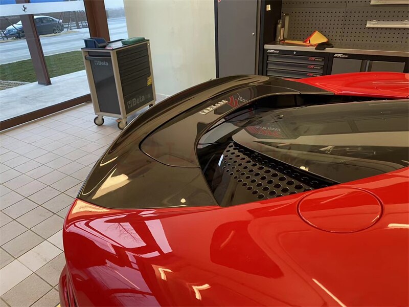 SF90 Rear Wing Spoiler Dry Carbon Fiber 2020 to 2022 SF90  Stradale Assetto Fiorano Style
