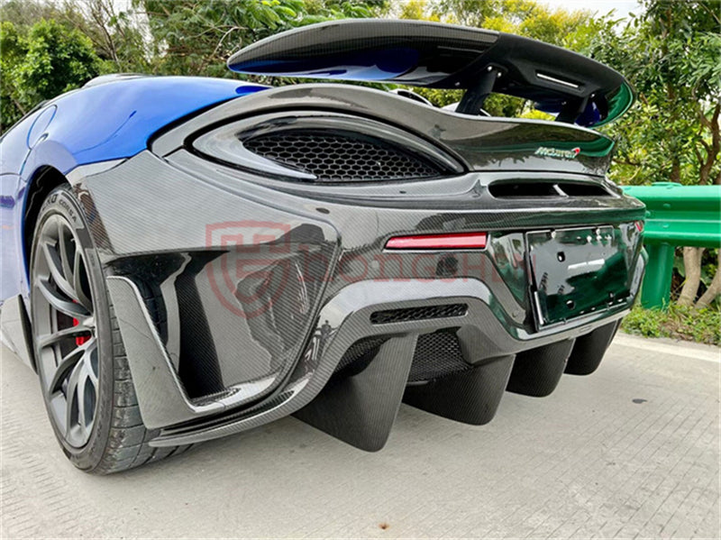 For McLaren 540C 570S upgrade 600LT Full body kit Dry carbon fiber front bumper Rear bumper Spoiler side skirt Front hood