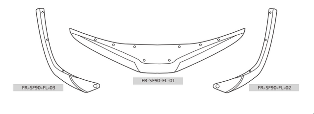 Dry Carbon Fiber SF90 Stradale Front Lip - Zacoe