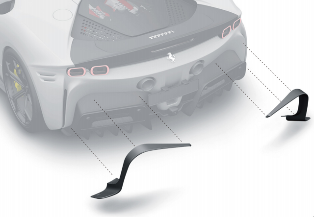 Dry Carbon Fiber Ferrari SF90 Stradale Rear Diffuser - Zacoe