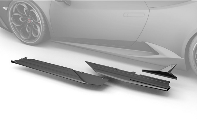 Lamborghini Huracan LP610 Dry Carbon Fiber Side Skirts - Zacoe