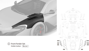 McLaren 650S Dry Carbon Fiber Fiber Front Fender - Zacoe