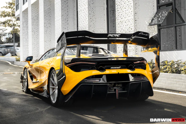 2017-2022 McLaren 720s Se²GTR Style Trunk Wing w/ Side Caps