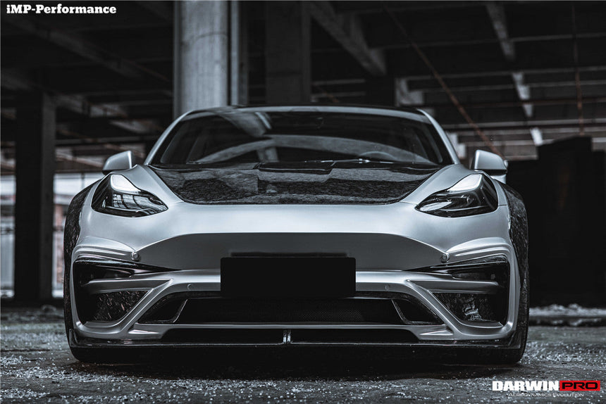 2017-2023 Tesla Model 3 IMP Performance Partial Carbon Fiber Front Bumper