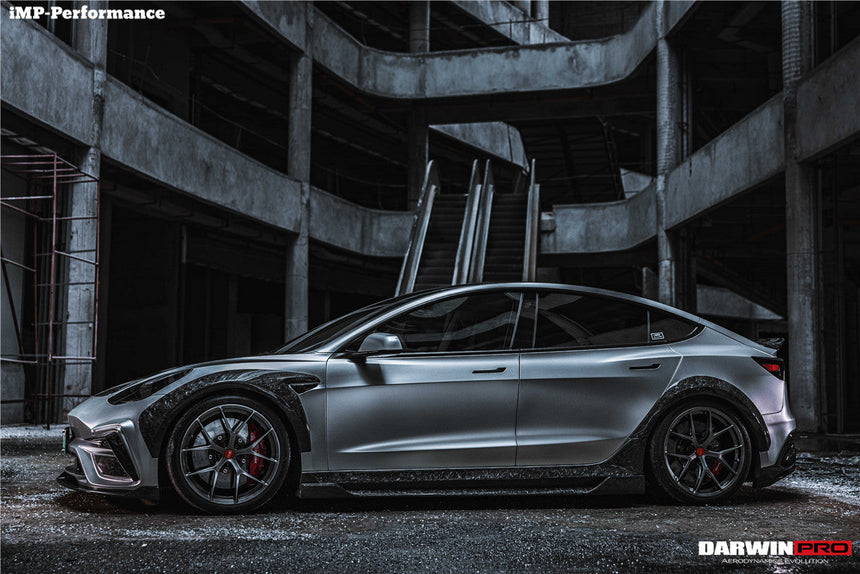 2021+ Tesla Model 3 IMP Performance Partial Carbon Fiber Full Body Kit