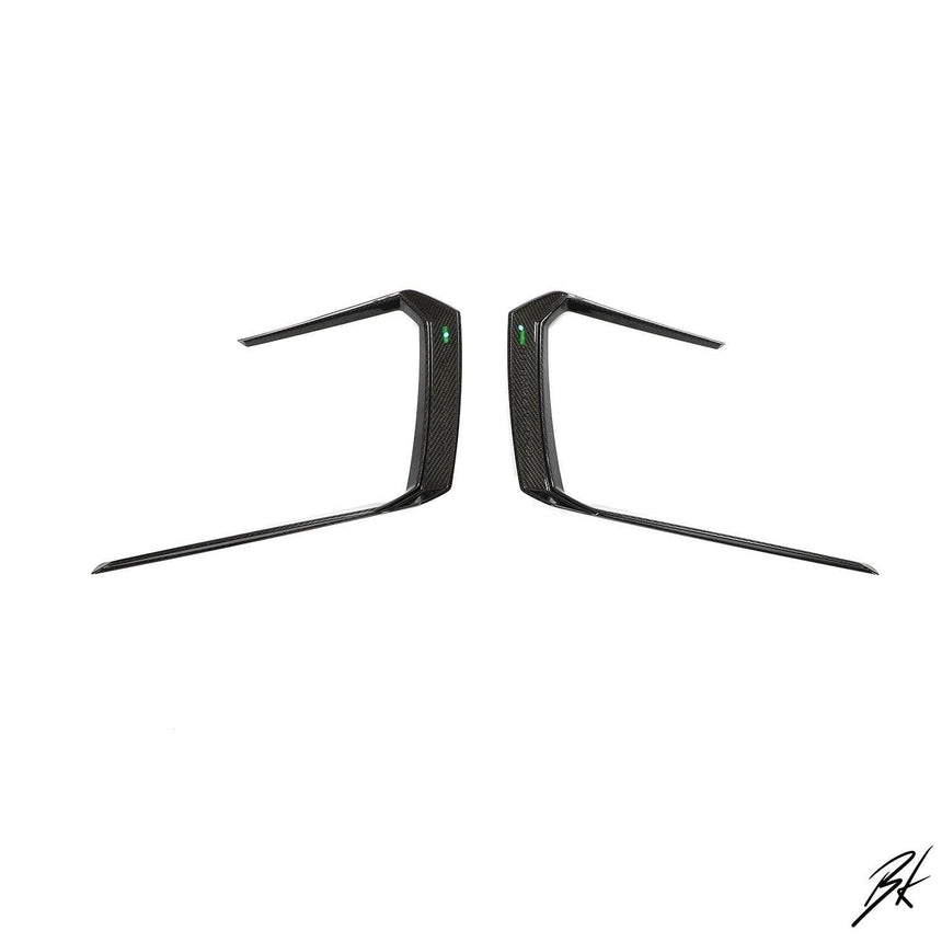 BodyKits Aerodynamics LLC carbon fiber front canards for 2018-2021 Lamborghini Urus with sleek aerodynamic design