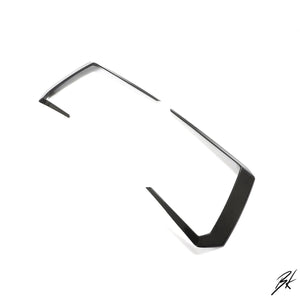 BodyKits Aerodynamics LLC carbon fiber front canards for 2018-2021 Lamborghini Urus with a sleek aerodynamic design.