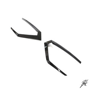 BodyKits Aerodynamics LLC dry carbon fiber front canards for 2018-2021 Lamborghini Urus with glossy weave finish