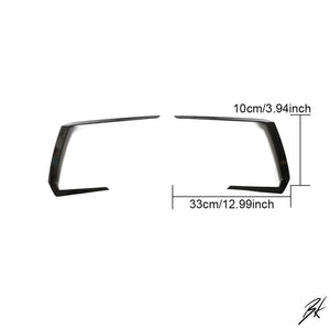 BodyKits Aerodynamics LLC carbon fiber front canards for 2018-2021 Lamborghini Urus with dimensions shown