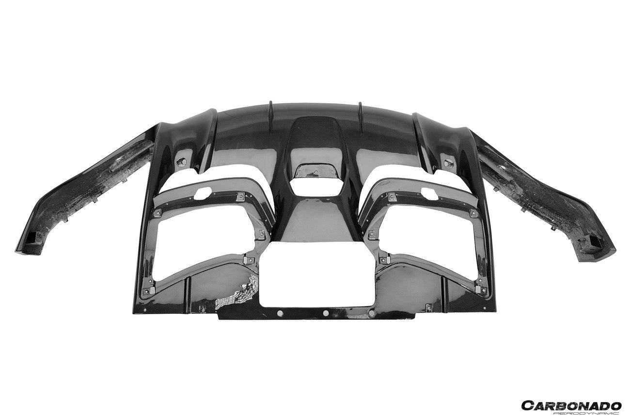 2023-UP Ferrari Purosangue FUV Type F175 OEM Style Dry Carbon Fiber Rear Diffuser
