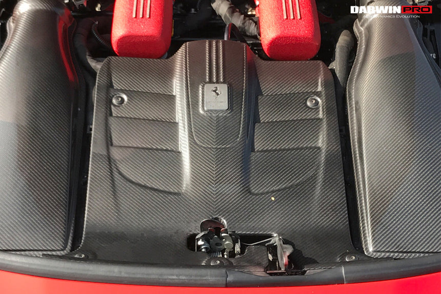 2012-2017 Ferrari F12 Berlinetta Autoclave Carbon Fiber Engine Cover Replacement DarwinPRO (OE)