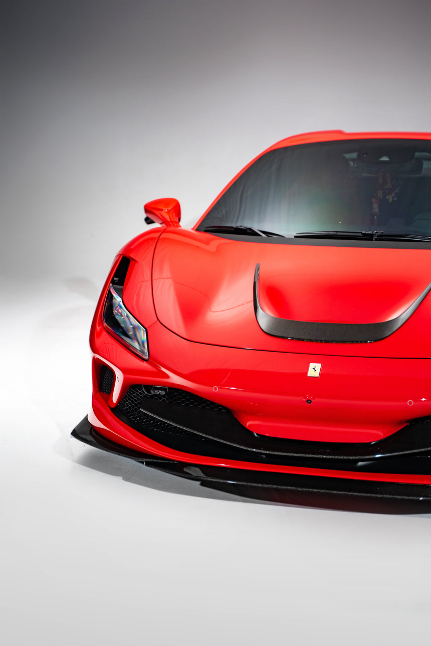Dry Carbon Fiber Ferrari Tributo Front Lip 1 - Zacoe